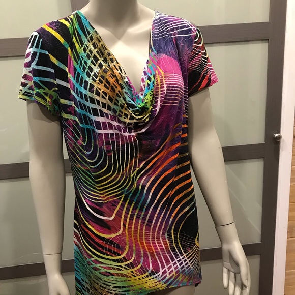 Multi coloured and black top - Picture 1 of 4